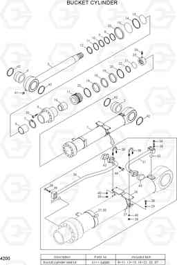 4200 BUCKET CYLINDER R800LC-7A, Hyundai