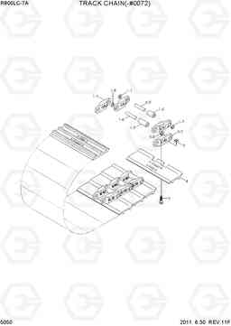 5050 TRACK CHAIN(-#0072) R800LC-7A, Hyundai
