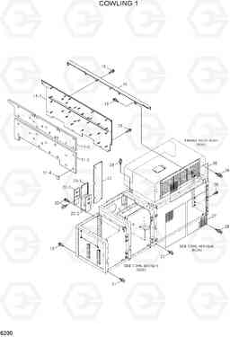 6200 COWLING 1 R800LC-7A, Hyundai