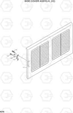 6235 SIDE COVER ASSY(LH, 2/2) R800LC-7A, Hyundai