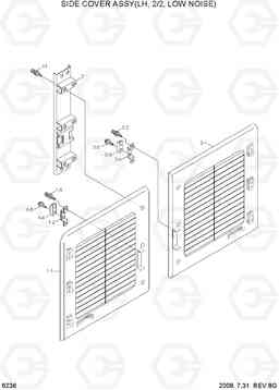 6236 SIDE COVER ASSY(LH, 2/2, LOW NOISE) R800LC-7A, Hyundai