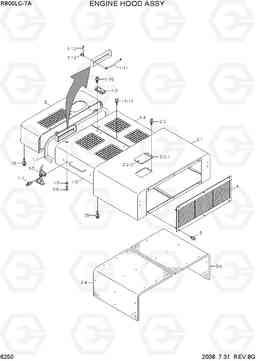 6250 ENGINE HOOD ASSY R800LC-7A, Hyundai