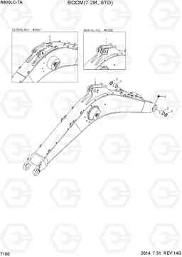 7100 BOOM(7.2M, STD) R800LC-7A, Hyundai