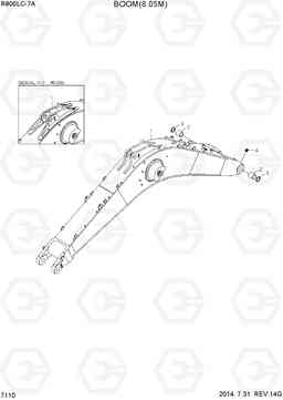 7110 BOOM(8.05M) R800LC-7A, Hyundai