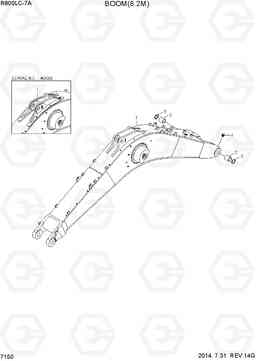 7150 BOOM(8.2M) R800LC-7A, Hyundai