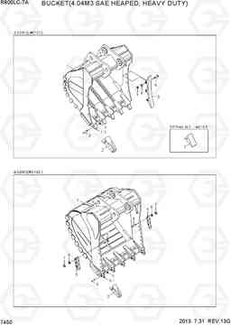 7450 BUCKET(4.04M3 SAE HEAPED, HEAVY DUTY) R800LC-7A, Hyundai