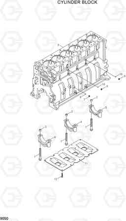 9050 CYLINDER BLOCK R800LC-7A, Hyundai