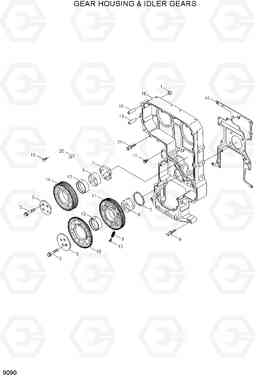 9090 GEAR HOUSING & IDLER GEARS R800LC-7A, Hyundai