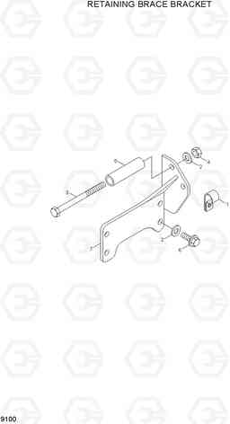 9100 RETAINING BRACE BRACKET R800LC-7A, Hyundai