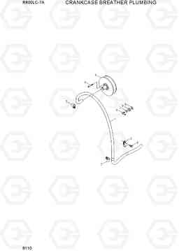 9110 CRANKCASE BREATHER PLUMBING R800LC-7A, Hyundai