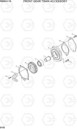 9140 FRONT GEAR TRAIN ACCESSORY R800LC-7A, Hyundai