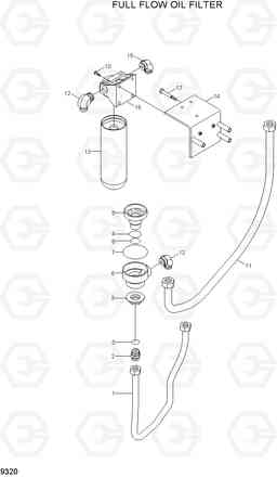 9320 FULL FLOW OIL FILTER R800LC-7A, Hyundai