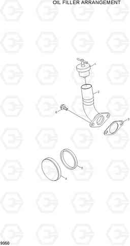 9350 OIL FILLER ARRANGEMENT R800LC-7A, Hyundai