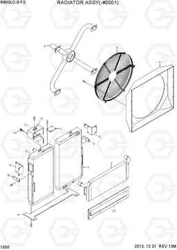 1050 RADIATOR ASSY(-#0001) R800LC-9 FS, Hyundai