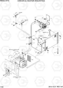 1100 AIRCON & HEATER MOUNTING R800LC-9 FS, Hyundai