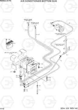 1110 AIR CONDITIONER BOTTOM SUB R800LC-9 FS, Hyundai