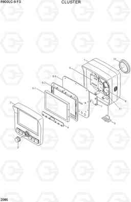 2085 CLUSTER R800LC-9 FS, Hyundai