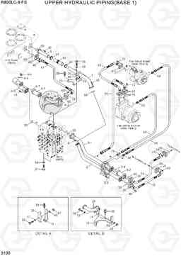 3100 UPPER HYDRAULIC PIPING(BASE 1) R800LC-9 FS, Hyundai