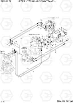 3110 UPPER HYDRAULIC PIPING(TRAVEL) R800LC-9 FS, Hyundai