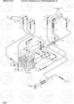 3250 PILOT HYDRAULIC PIPING(BASE 3) R800LC-9 FS, Hyundai