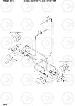 3470 BOOM SAFETY LOCK SYSTEM R800LC-9 FS, Hyundai