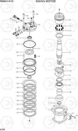 4100 SWING MOTOR R800LC-9 FS, Hyundai