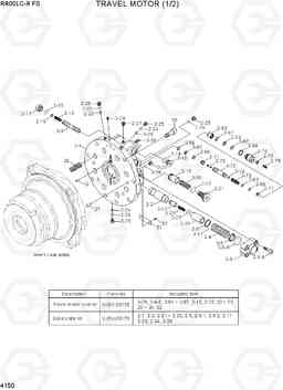 4150 TRAVEL MOTOR(1/2) R800LC-9 FS, Hyundai