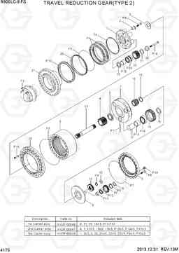 4175 TRAVEL REDUCTION GEAR(TYPE 2) R800LC-9 FS, Hyundai