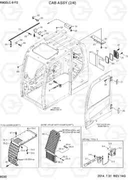 6030 CAB ASSY(2/4) R800LC-9 FS, Hyundai