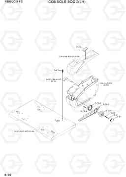 6120 CONSOLE BOX 2(LH) R800LC-9 FS, Hyundai