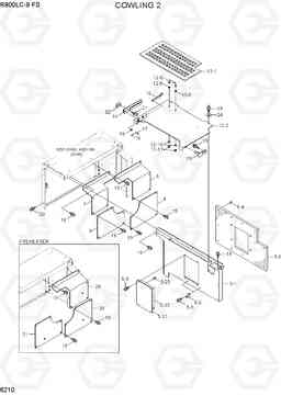 6210 COWLING 2 R800LC-9 FS, Hyundai