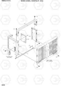 6225 SIDE COWL ASSY(LH, 2/2) R800LC-9 FS, Hyundai