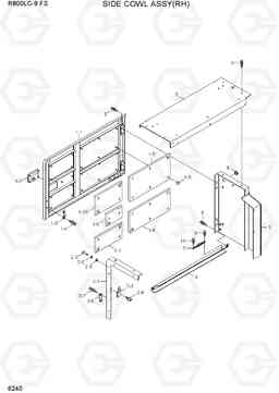 6240 SIDE COWL ASSY(RH) R800LC-9 FS, Hyundai