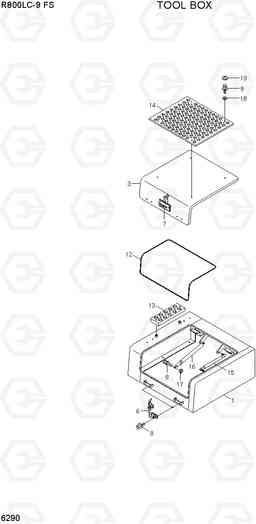 6290 TOOL BOX R800LC-9 FS, Hyundai