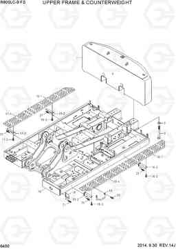 6400 UPPER FRAME & COUNTERWEIGHT R800LC-9 FS, Hyundai