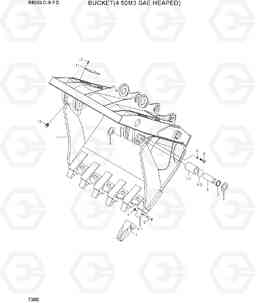 7300 BUCKET(4.50M3 SAE HEAPED) R800LC-9 FS, Hyundai