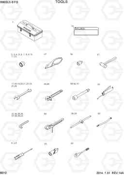 8010 TOOLS R800LC-9 FS, Hyundai