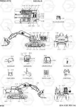 8100 DECALS R800LC-9 FS, Hyundai