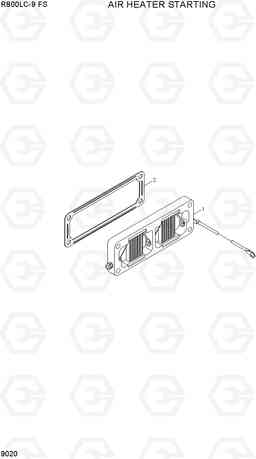 9020 AIR HEATER STARTING R800LC-9 FS, Hyundai