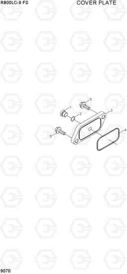 9070 COVER PLATE R800LC-9 FS, Hyundai