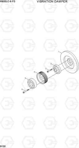 9130 VIBRATION DAMPER R800LC-9 FS, Hyundai