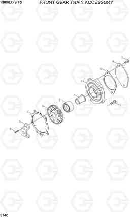 9140 FRONT GEAR TRAIN ACCESSORY R800LC-9 FS, Hyundai