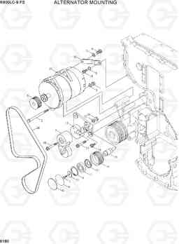 9180 ALTERNATOR MOUNTING R800LC-9 FS, Hyundai