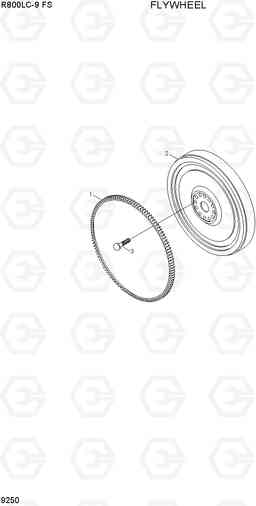 9250 FLYWHEEL R800LC-9 FS, Hyundai