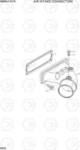 9270 AIR INTAKE CONNECTION R800LC-9 FS, Hyundai