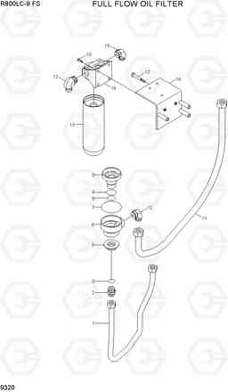 9320 FULL FLOW OIL FILTER R800LC-9 FS, Hyundai