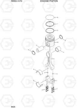 9420 ENGINE PISTON R800LC-9 FS, Hyundai