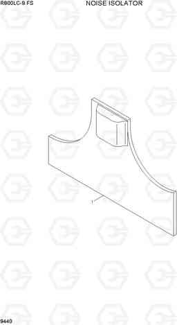 9440 NOISE ISOLATOR R800LC-9 FS, Hyundai