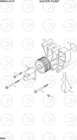 9560 WATER PUMP R800LC-9 FS, Hyundai