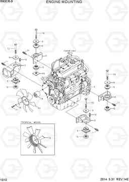 1010 ENGINE MOUNTING R80CR-9, Hyundai